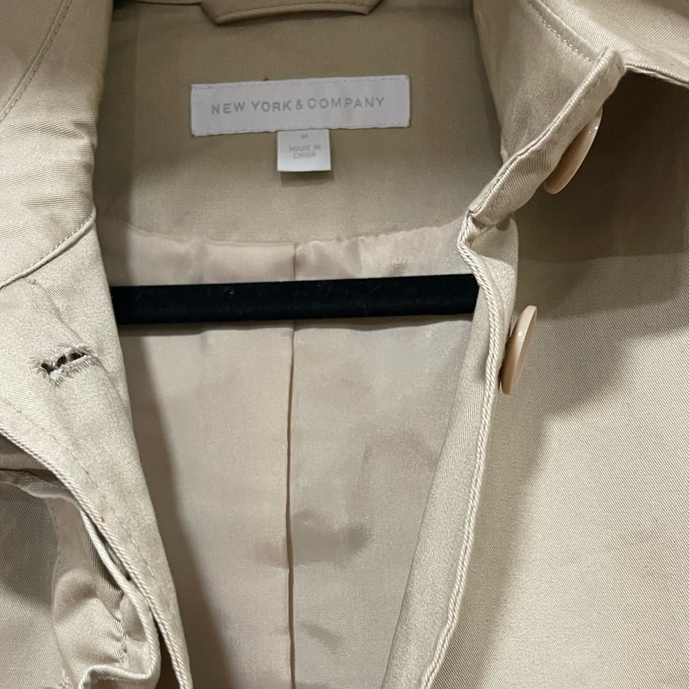 New York & Company Trench Coat New Size M - Picture 4 of 5